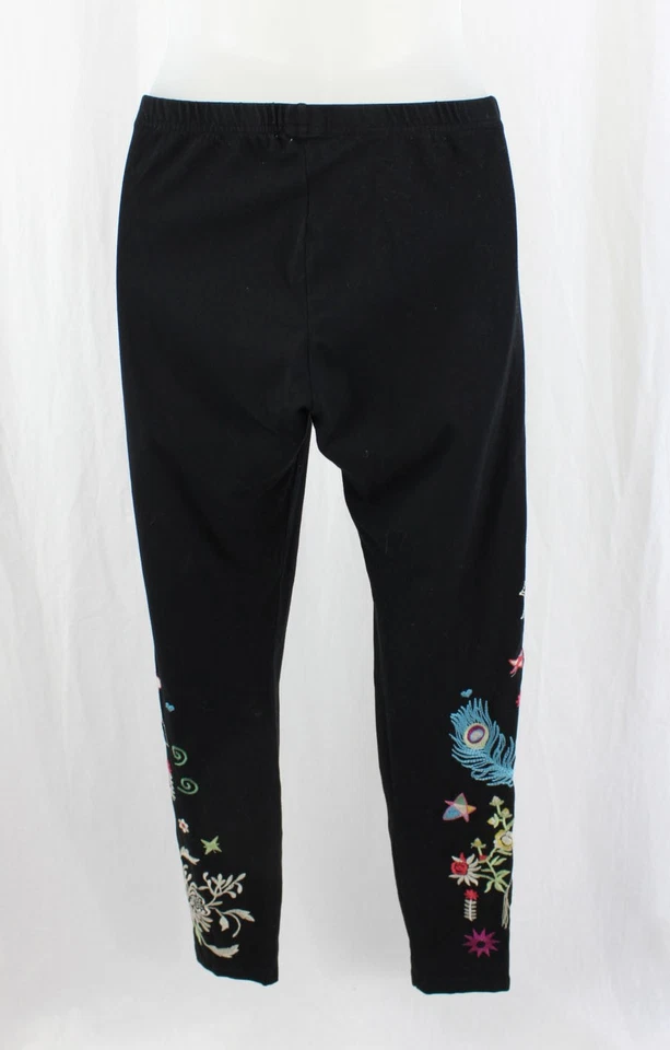 Leggings para mujer Johnny Was negros azules estampado múltiple algodón medianos Foto 2 de 4
