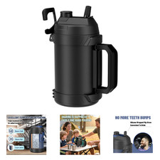 Insulated Water Jug 18/8 Stainless Steel 1 Gallon Keep Cold 48 Hours Folding