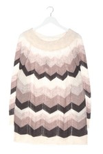 BODYFLIRT Longpullover Damen Pullover Gr. DE 40 wollweiß-pink-schwarz