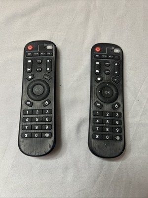 Lot Of 2 Remote Controls for H96 Series 4K Android TV Box. Used.