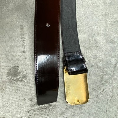 Vintage XL Suzi Roher Brown Embossed Leather Belt with  Faux Tortoise Buckle Vintage-XL-Suzi-Roher-Brown-  main image 4