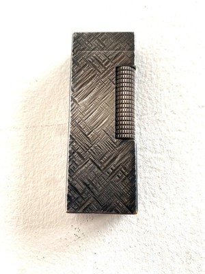 VINTAGE DUNHILL ROLLAGAS LIGHTER FLORENTINE PATTERN SILVER working