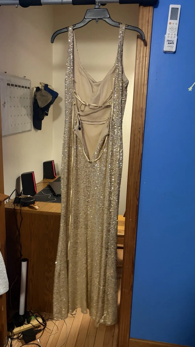 chinese dress ladies Baltic Born Womens Muse Sequin Maxi Dress | Rose Gold