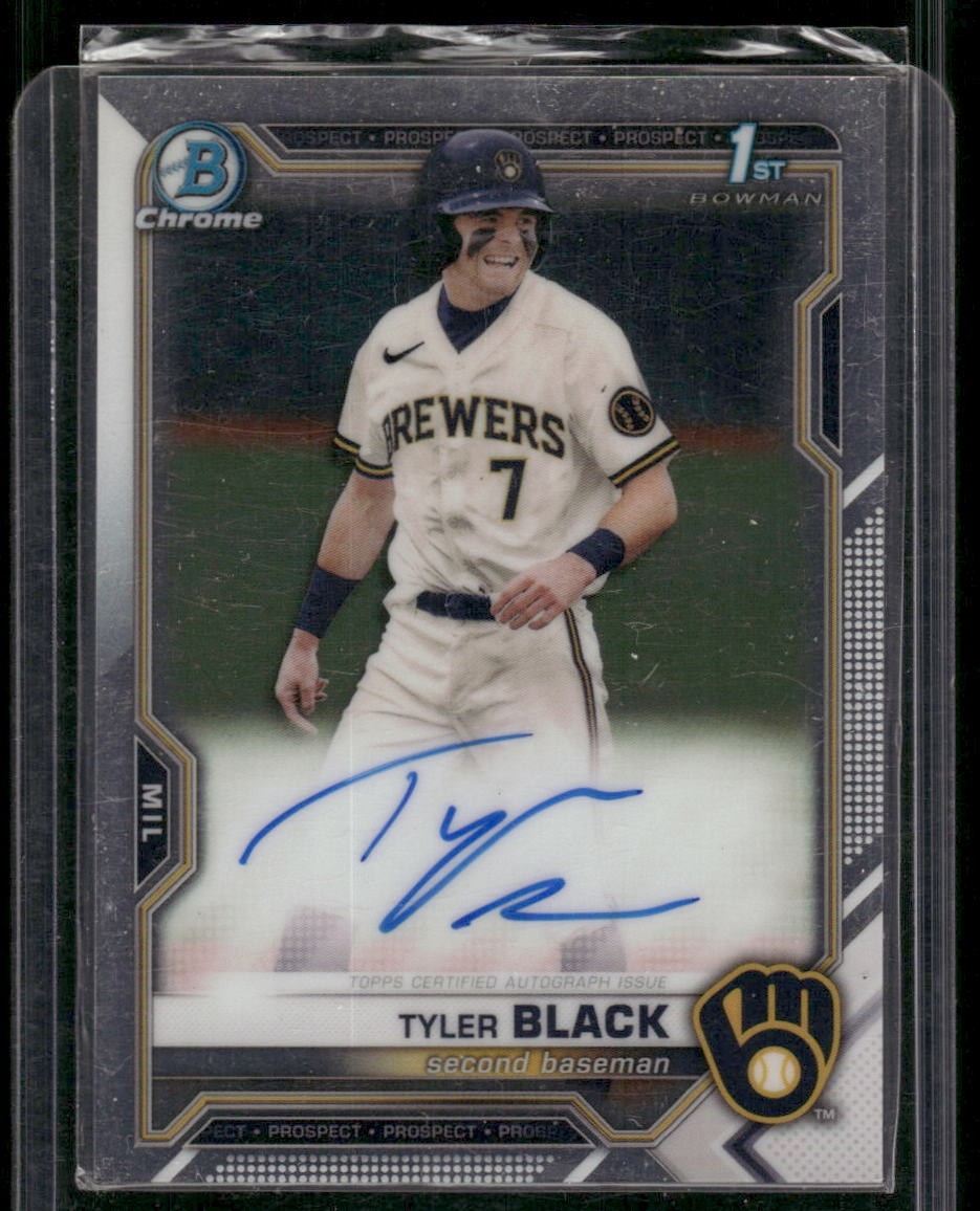 TYLER BLACK 2021 Bowman Draft Chrome 1st Prospect Auto Autograph #CDA-TB