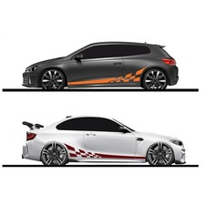 2pc 220x25cm Car Side Racing Stripe Vinyl Decals Door Body Graphic Stickers 2pc 220x25cm Car Side Racing Stripe Vinyl Decals Door Body Graphic Stickers