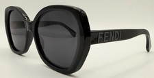 FENDI FE40112I FE 40112I 01F Black Sunglasses 57-18-135