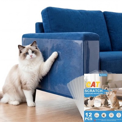 12PCS Anti Cat Scratch Furniture Protector, Heavy-Duty No-Residue Couch Prote...