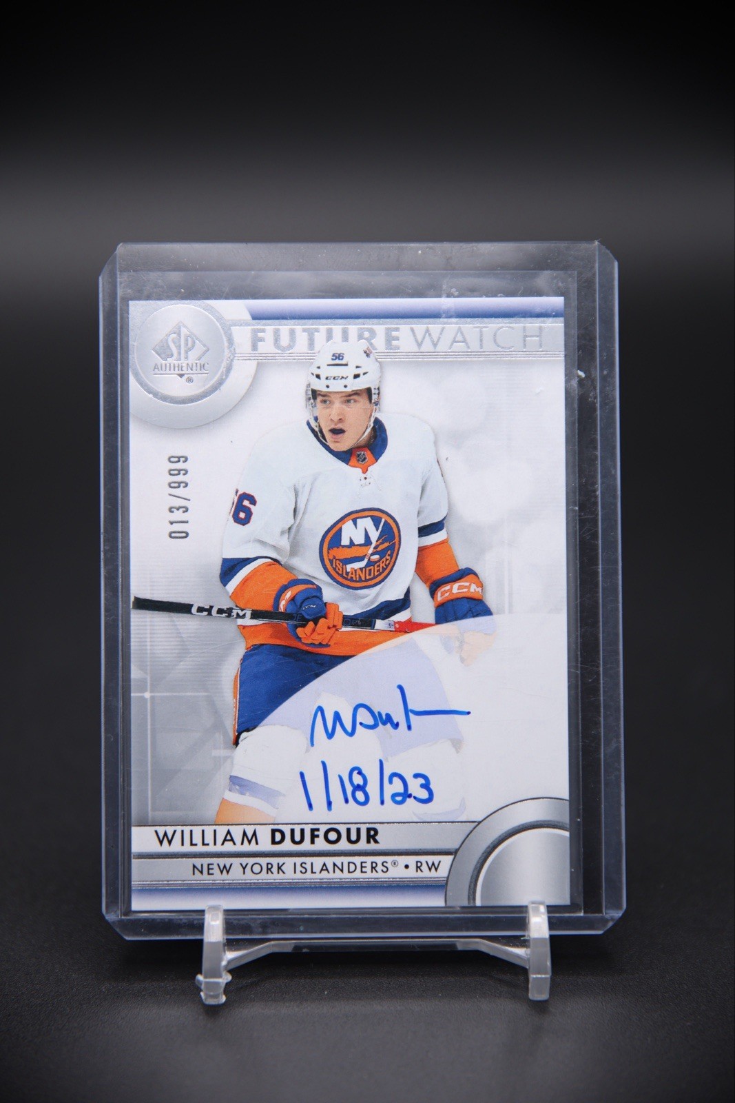 2023 SP AUTHENTIC #190 WILLIAM DUFOUR FUTURE WATCH AUTO INSCRIBED ROOKIE RC /999