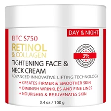 Retinol Cream for Face, Anti-Aging Neck Cream for Tightening and Firming with Co