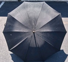 Mid Century Vintage 1940s Lynn Topper Umbrella Wooden Handle Works VGC Antique