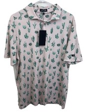 NWT Bad Birdie Men  sLarge Thorn in Your Side Cactus Theme Core Golf Polo 78