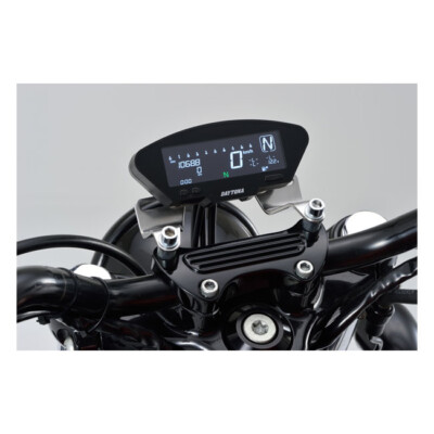  DEVA01 Multifunktionsinstrument, Tacho, Drehzahlmesser Schwarz, für Harley-Davi