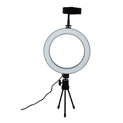 8  Dimmable LED Ring Light Video Photo Lighting Lamp Desk Tripod Phone Holder