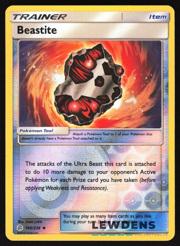 Beastite - 185/236 - Reverse Holo Uncommon - Cosmic Eclipse - Pokemon Card - Picture 1 of 2