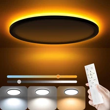 12Inch LED Flush Mount Ceiling Light with Remote Control, Dimmable Night Light 1