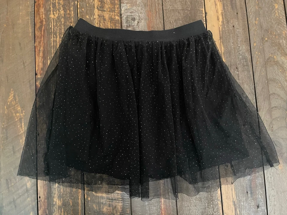Niñas Talla 8 Negro Brillo Tutú Falda y Verde Azulado Skort  Foto 2 de 4
