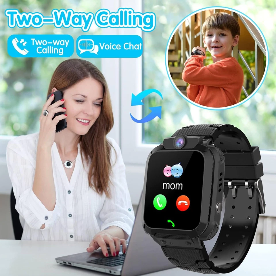 Smartwatch Kinder mit Telefonfunktion Armbanduhr SOS für iPhone Samsung Huawei - Bild 3 von 4