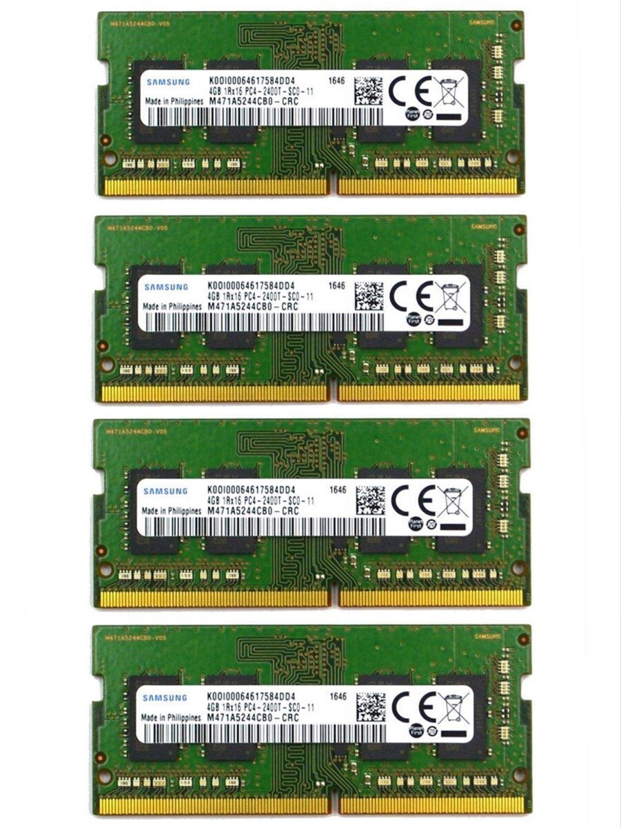 Samsung DDR4-2400 SO-DIMM 4GB×4枚 計16GB Samsung 16GB (4X 4GB ) DDR4 2400MHz PC4-19200 SODIMM Memory Ram