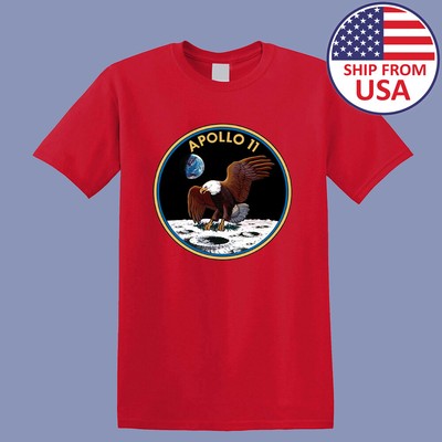 Apollo 11 Space Mission Red T-Shirt Size S-3XL