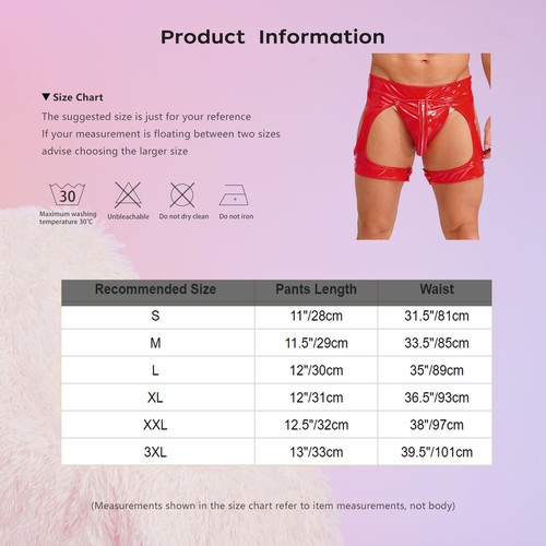 Mens Briefs Zipper Thong Night Club Underwear Cosplay Panties Bulge Pouch Open - Picture 47 of 64