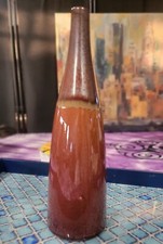 IKEA 17” Brown Hogh Gloss Grand Aveny Pencil Bottle Vase Vintage Ceramic Pottery