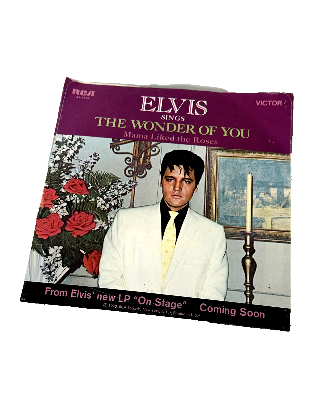 Elvis Presley The Wonder Of You / Mama Liked The Roses 7in 45 Vinyl RCA