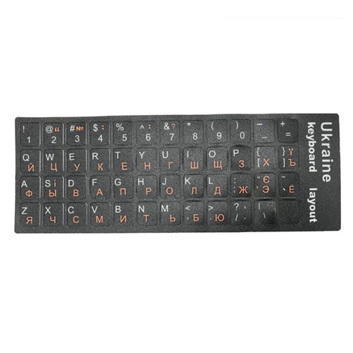 Ukraine Language Ukrainian Keyboard Sticker Durable Alphabet Black For Laptop u - Picture 8 of 12