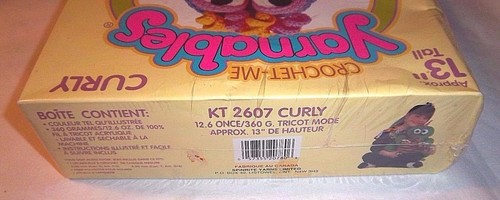 Kid Crochet Craft NEW Yarnables CURLY Bird SEALED Kit 13" 2607 Spinrite Yarn - Picture 6 of 9