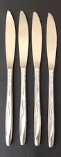 EKCO ETERNA Mary Jane Stainless Dinner Knives 8.25” Set-4 Table Knife Butter VTG