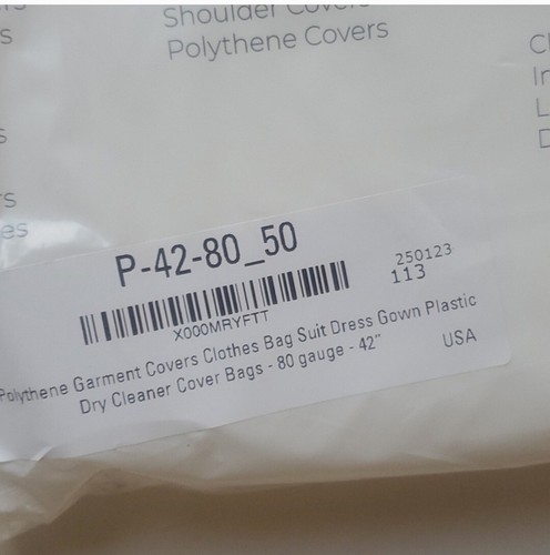 NWT Hangerworld 50 Clear 42inch 80 Gauge Dry Cleaning Laundrette Bags - Bild 6 von 7