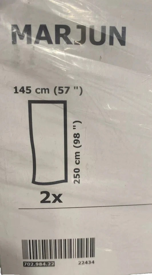 MARJUN Room Darkening Curtains 57x98" by IKEA  2 Panels Gray - Image 2 of 4