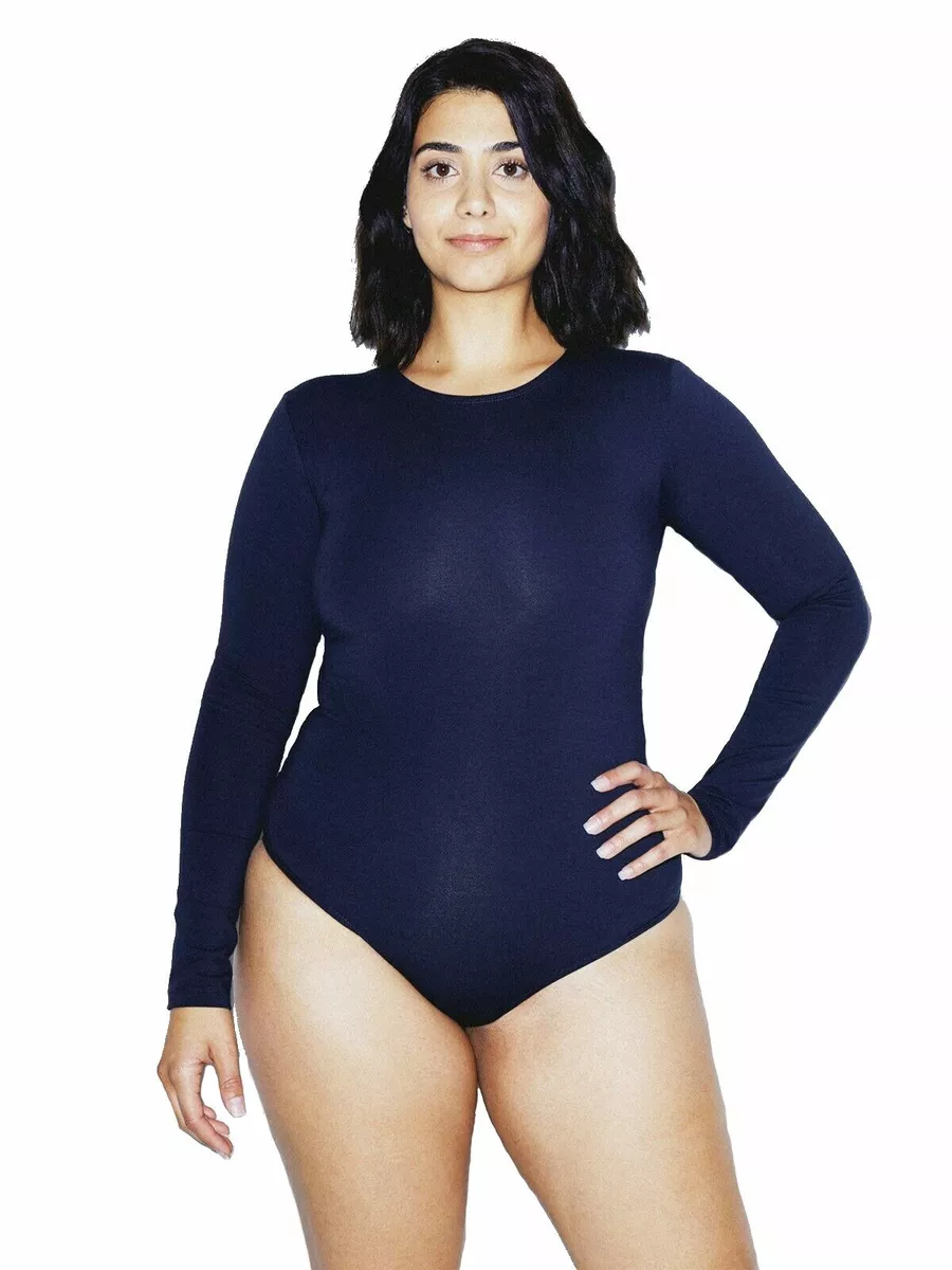 American Apparel Women's Cotton Spandex Long Sleeve Bodysuit