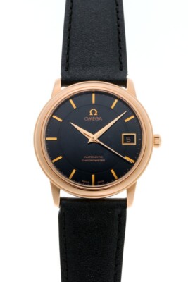 OMEGA DE VILLE PRESTIGE AUTOMATIC CAL.1120 4601.54.11 BLACK 750PG