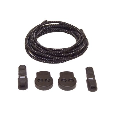 More of Me to Love Elastic Shoelaces, ONE Pair & Clips, Multiple Color Options