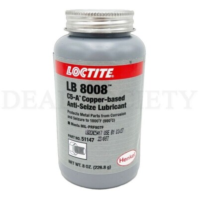 Loctite General Purpose Anti-Seize Lubricant: Copper, Graphite, LB 8008 - 8 oz