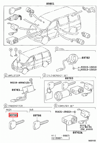 Genuine Camry SXV20 MCV36 MCV30 3.0 2.2 Transponder Master Key Blank Uncoded - Picture 11 of 24