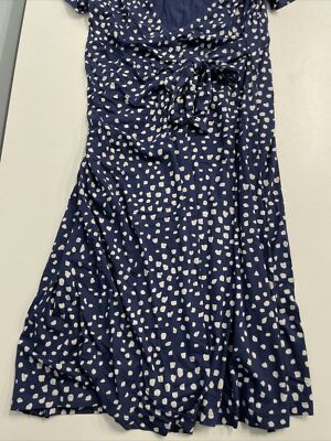 Nicole Miller Ladies Faux Wrap Dress Blue Small (4-6) Womens NEW Dress Rayon NEW Nicole Miller Ladies Faux Wrap Dress Blue Small (4-6) Womens NEW Dress Rayon NEW