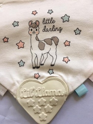 TEETHING BIB Cream Llama : Little Darling - by LIL' - Picture 2 of 5