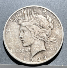 1922-D Peace Silver Dollar Circulated Denver Minted  90% Content