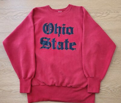 希少！90's Reverse Weave Ohio State ブラック 古着 90s USA製 Champion Reverse Weave 「Ohio State」 オールド
