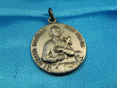 Sterling Silver Old Stock St Gerard Majella Pray for Us Religious Charm ...