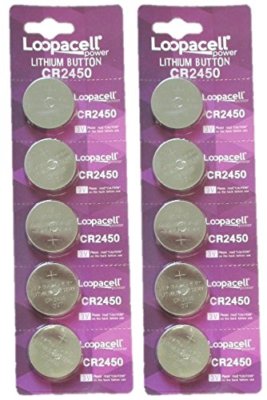 10 pcs CR2450 ECR 2450 3v LITHIUM Coin Cell Battery Loopacell USA Fast Ship