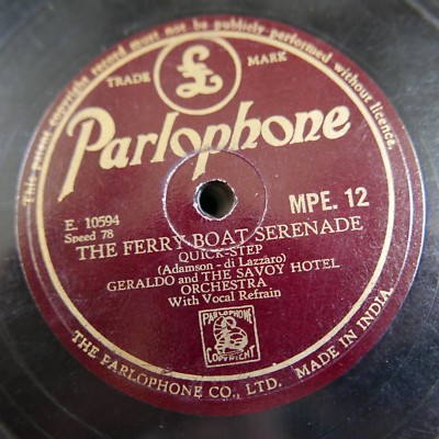 78rpm GERALDO ferryboat serenade / trade winds MPE 12