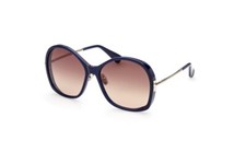 MAX MARA MALIBU7 MM0027 90F Blue OVER SIZE Plastic Sunglasses Frame 60-17-135