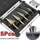 5pcs Step Drill Bit Set Hss Cobalt Multiple Hole 50 Sizes Cobalt Titanium Conica