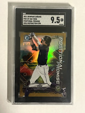 Zac Veen 2021 Bowman Chrome Positional Promise Gold /50 SGC 9.5