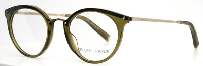 KENDALL + KYLIE Rae KKO111 301 Green Womens Round Eyeglasses 48-22-140 B:42