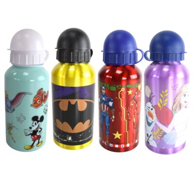 Aluminium Motiv Trinkflasche für Kinder 400ml Isoflasche mit Kappe Kinderflasche
