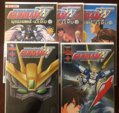 GUNDAM WING LOT! BOP #1 DIAMOND RETAILER EDITION w Letter! MSGW GROUND ZERO #1-3