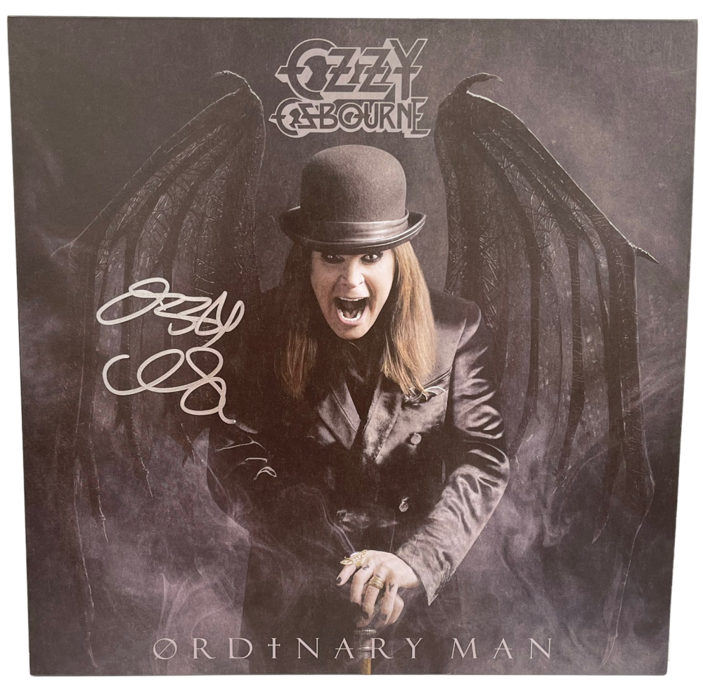 OZZY OSBOURNE ORDINARY MAN SIGNED VINYL ALBUM AUTOGRAPH BECKETT